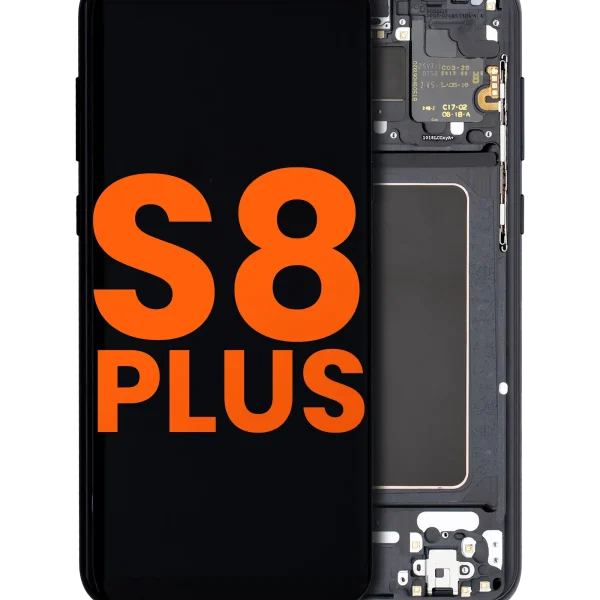 Samsung Galaxy S8 Plus İle Uyumlu İçin Çerçeveli ekran Orijinal Ekranı (Leke: A Sınıfı) (Gece ​​Yarısı Siyahı)