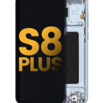 Samsung Galaxy S8 Plus İle Uyumlu İçin Çerçeveli ekran Orijinal (Mercan Mavisi)  Orijinal Ekranı