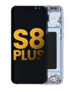 Samsung Galaxy S8 Plus İle Uyumlu İçin Çerçeveli ekran Orijinal (Mercan Mavisi)  Orijinal Ekranı
