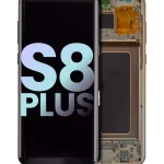 Samsung Galaxy S8 Plus İle Uyumlu İçin Çerçeveli ekran (Service Pack) (Akçaağaç Altını)  Orijinal Ekranı