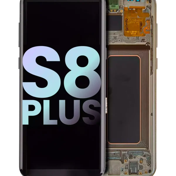 Samsung Galaxy S8 Plus İle Uyumlu İçin Çerçeveli ekran (Service Pack) (Akçaağaç Altını)  Orijinal Ekranı
