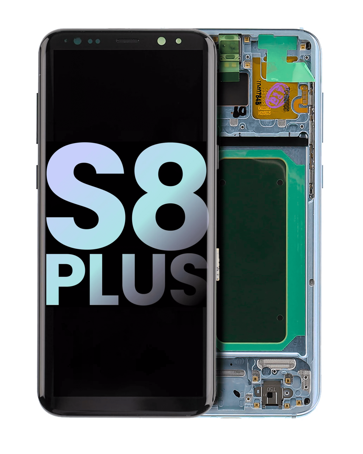 Samsung Galaxy S8 Plus İle Uyumlu İçin Çerçeveli ekran (Service Pack) (Mercan Mavisi)  Orijinal Ekranı Uyumlu