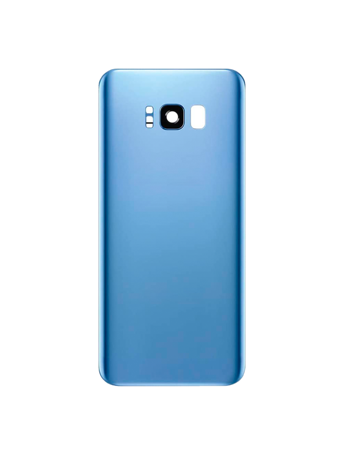 Samsung Galaxy S8 Plus İle Uyumlu İçin Kamera Lensli Arka Kapak Camı  (Mercan Mavisi) - Görsel 2