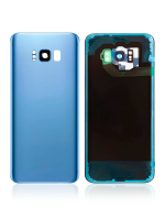 Samsung Galaxy S8 Plus İle Uyumlu İçin Kamera Lensli Arka Kapak Camı  (Mercan Mavisi) - Görsel 4