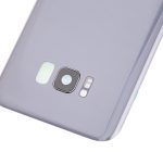 Samsung Galaxy S8 Plus İle Uyumlu İçin Kamera Lensli Arka Kapak Camı  (Orkide Grisi) - Görsel 3