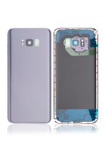 Samsung Galaxy S8 Plus İle Uyumlu İçin Kamera Lensli Arka Kapak Camı  (Orkide Grisi) - Görsel 6