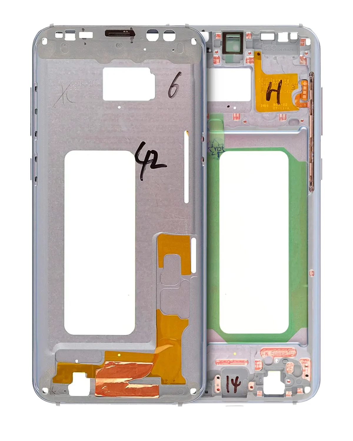 Samsung Galaxy S8 Plus İle Uyumlu Orta Çerçeve Muhafaza (Küçük Parçalarla) (Mercan Mavisi)