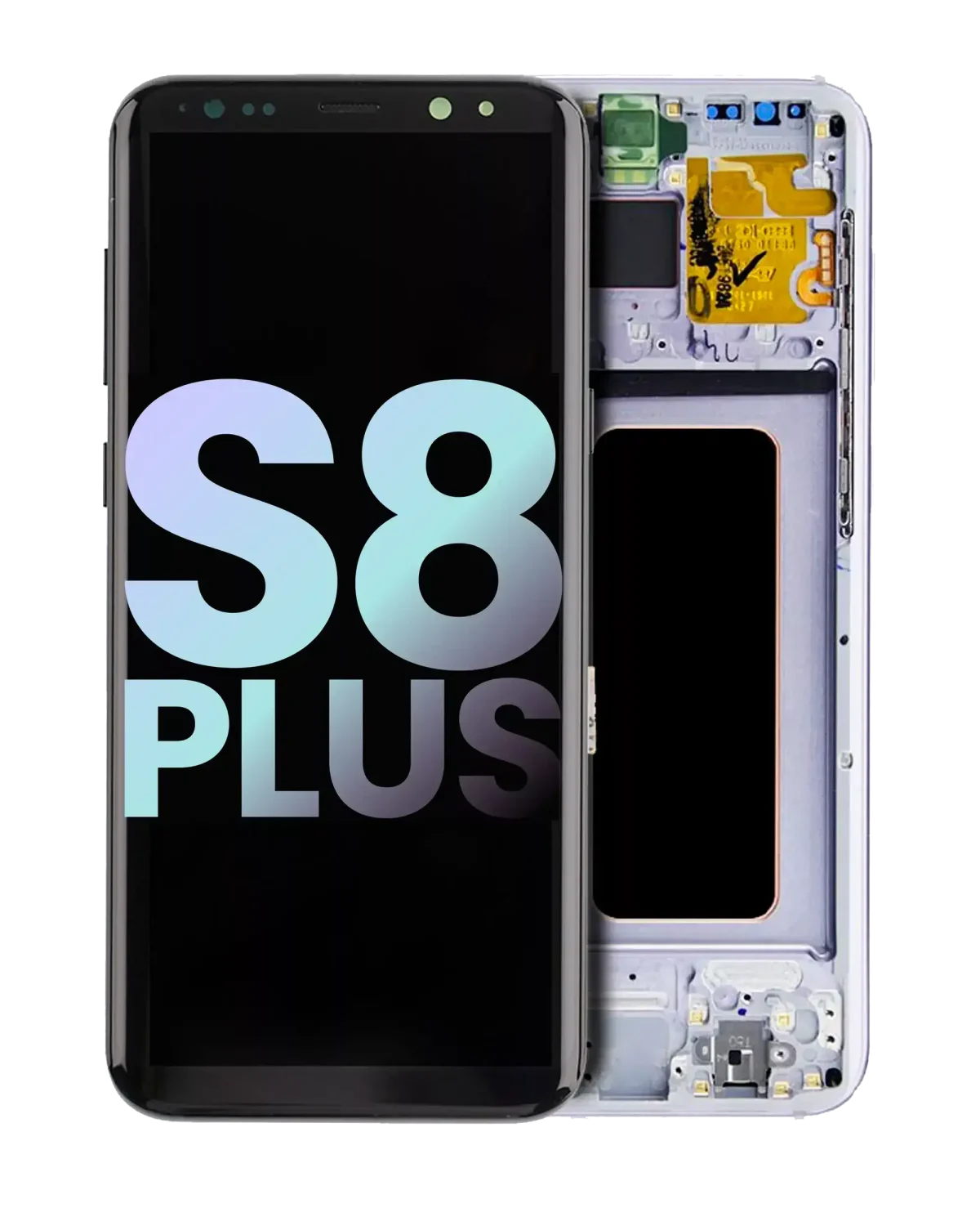 Samsung Galaxy S8 Plus İle Uyumlu (Service Pack) Çerçeveli ekran Orijinal Ekranı (Gri Mor)