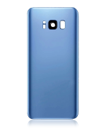 Samsung Galaxy S8 Plus İle Uyumlu (Service Pack) (Mercan Mavisi) Kamera Lensli Arka Kapak Camı - Görsel 2