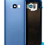 Samsung Galaxy S8 Plus İle Uyumlu (Service Pack) (Mercan Mavisi) Kamera Lensli Arka Kapak Camı