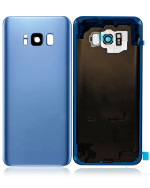 Samsung Galaxy S8 Plus İle Uyumlu (Service Pack) (Mercan Mavisi) Kamera Lensli Arka Kapak Camı - Görsel 4