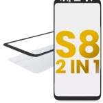 Samsung Galaxy S8 ile İle Uyumlu Uyumlu OCA Önceden Kurulu 2'si 1 Arada Ön Cam