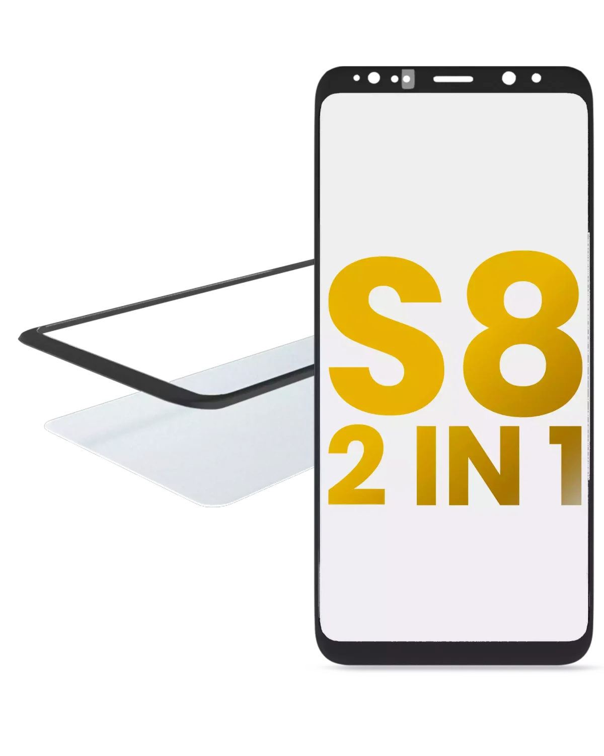 Samsung Galaxy S8 ile İle Uyumlu Uyumlu OCA Önceden Kurulu 2'si 1 Arada Ön Cam - Görsel 6