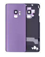Samsung Galaxy S9 Arka İle Uyumlu Kapak Camı Kamera Lensiyle  (Aftermarket Plus) (Leylak Moru)