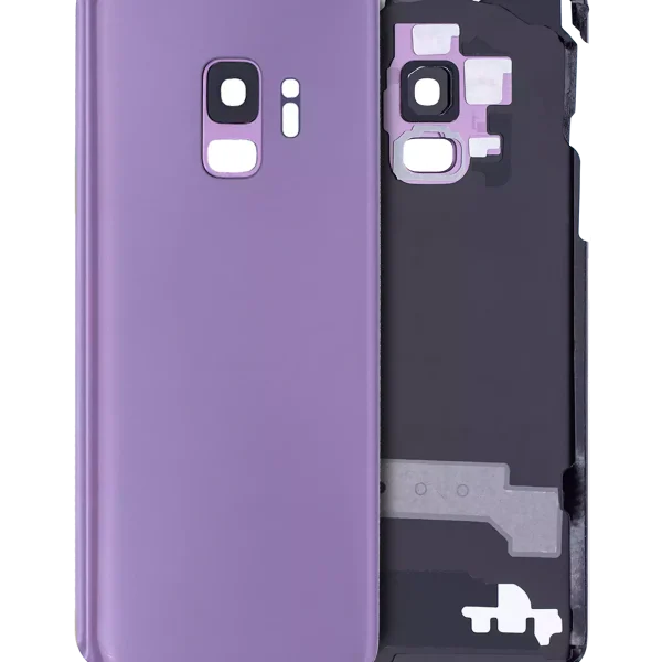 Samsung Galaxy S9 Arka İle Uyumlu Kapak Camı Kamera Lensiyle  (Aftermarket Plus) (Leylak Moru)