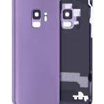 Samsung Galaxy S9 Arka İle Uyumlu Kapak Camı Kamera Lensiyle Uyumlu (Service Pack) (Leylak Mor)