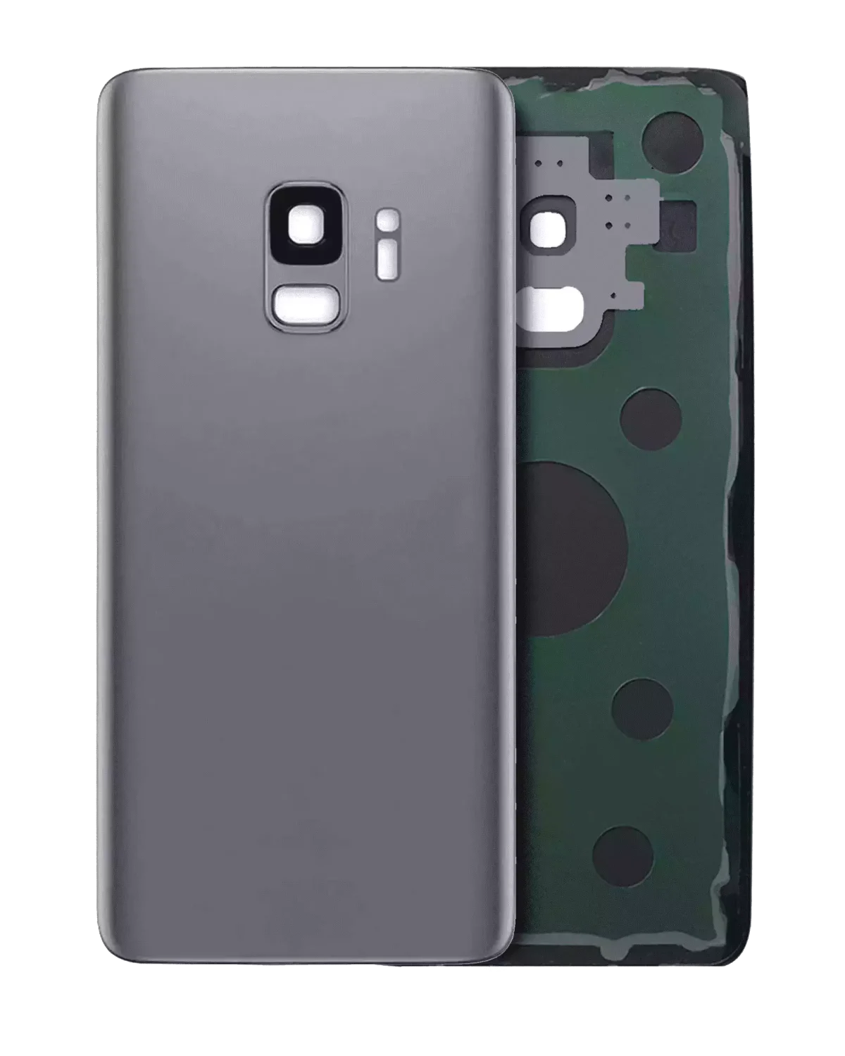 Samsung Galaxy S9 Arka İle Uyumlu Kapak Camı Kamera Lensiyle Uyumlu (Servis Paketi) (Titanyum Gri)