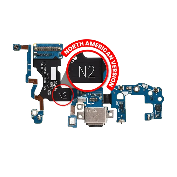Samsung Galaxy S9 İle Uyumlu (G960U) (ABD Sürümü) (Servis Paketi) Flex Kablolu Şarj Portu