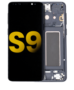 Samsung Galaxy S9 İle Uyumlu İçin Çerçeveli ekran Orijinal (Gece ​​Yarısı Siyahı)  Orijinal Ekranı