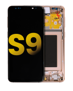 Samsung Galaxy S9 İle Uyumlu İçin Çerçeveli ekran Orijinal (Sunrise Gold)  Orijinal Ekranı Uyumlu