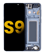 Samsung Galaxy S9 İle Uyumlu İçin Çerçeveli ekran Orijinal (Titanyum Gri)  Orijinal Ekranı Uyumlu