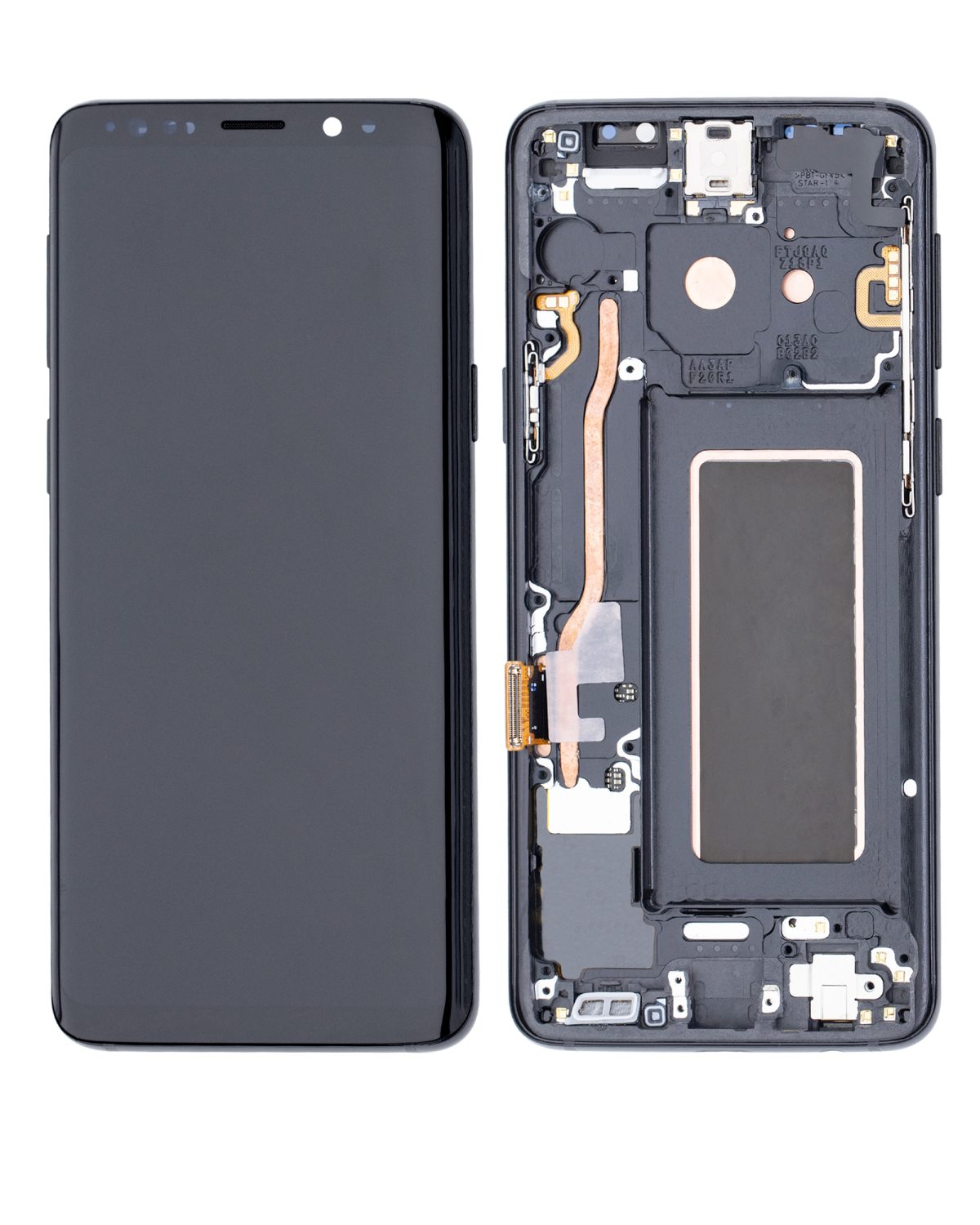Samsung Galaxy S9 İle Uyumlu İçin Çerçeveli ekran (Service Pack) (Gece ​​Yarısı Siyahı)  Orijinal Ekranı - Görsel 2