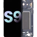 Samsung Galaxy S9 İle Uyumlu İçin Çerçeveli ekran (Service Pack) (Gece ​​Yarısı Siyahı)  Orijinal Ekranı