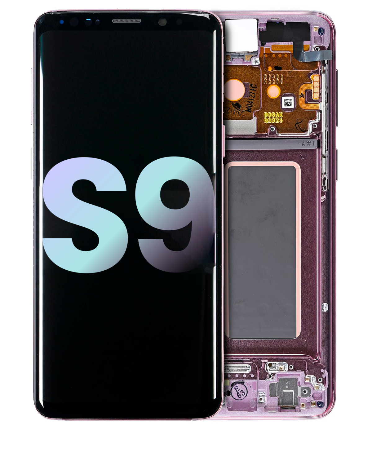 Samsung Galaxy S9 İle Uyumlu İçin Çerçeveli ekran (Service Pack) (Leylak Moru)  Orijinal Ekranı