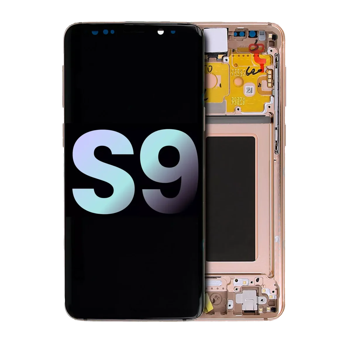 Samsung Galaxy S9 İle Uyumlu İçin Çerçeveli ekran (Service Pack) (Sunrise Gold)  Orijinal Ekranı Uyumlu