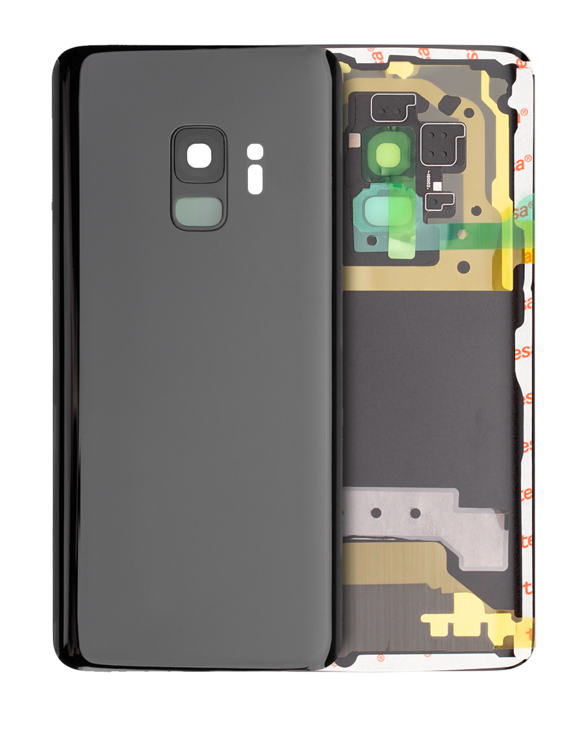 Samsung Galaxy S9 İle Uyumlu İçin Kamera Lensli Arka Kapak Camı  (Aftermarket Plus) (Gece ​​Yarısı Siyahı)