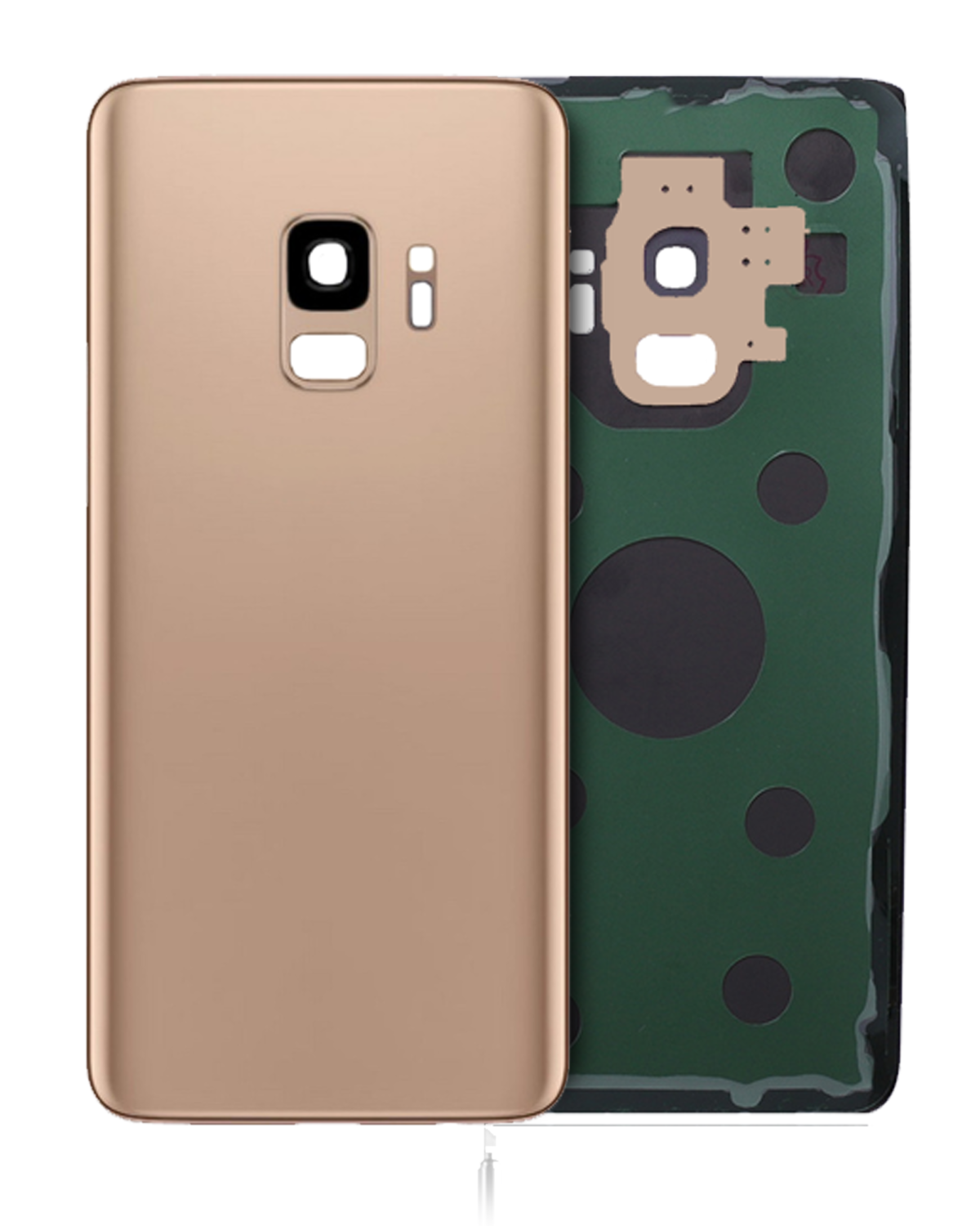 Samsung Galaxy S9 İle Uyumlu İçin Kamera Lensli Arka Kapak Camı  (Sunrise Gold) (Aftermarket Plus)