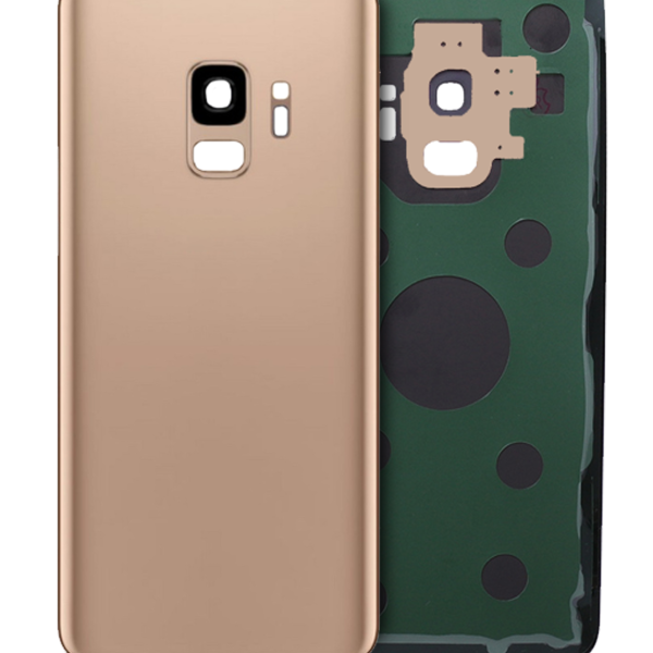 Samsung Galaxy S9 İle Uyumlu İçin Kamera Lensli Arka Kapak Camı  (Sunrise Gold) (Aftermarket Plus)