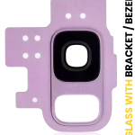 Samsung Galaxy S9 İle Uyumlu Kamera Camı Set Full (Leylak Moru)