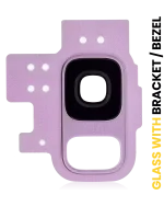 Samsung Galaxy S9 İle Uyumlu Kamera Camı Set Full (Leylak Moru) - Görsel 6