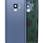 Samsung Galaxy S9 İle Uyumlu (Service Pack) (Mercan Mavisi) Kamera Lensli Arka Kapak Camı