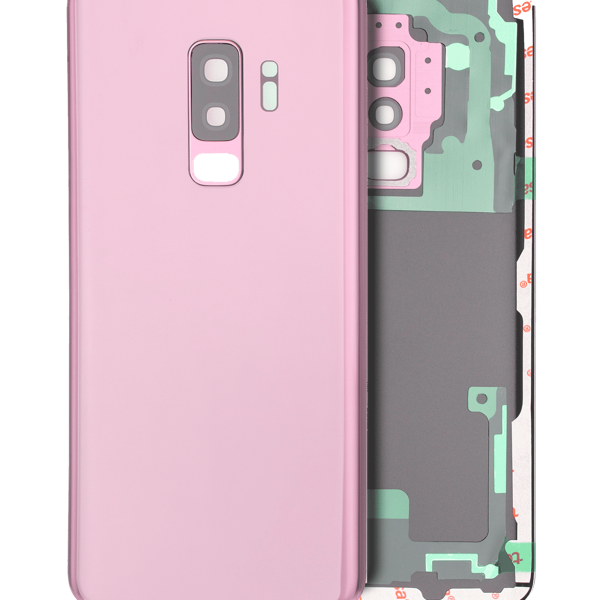 Samsung Galaxy S9 Plus İle Uyumlu Arka Kapak Camı Kamera Lensiyle  (Leylak Mor)