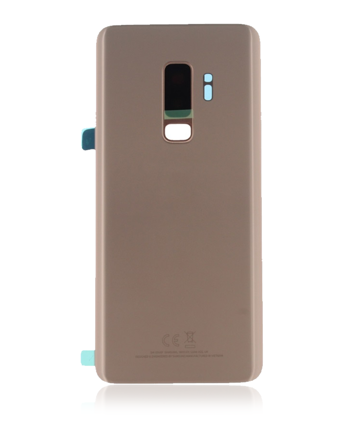 Samsung Galaxy S9 Plus İle Uyumlu Arka Kapak Camı Kamera Lensiyle (Service Pack) (Sunrise Gold) - Görsel 2