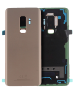 Samsung Galaxy S9 Plus İle Uyumlu Arka Kapak Camı Kamera Lensiyle (Service Pack) (Sunrise Gold)