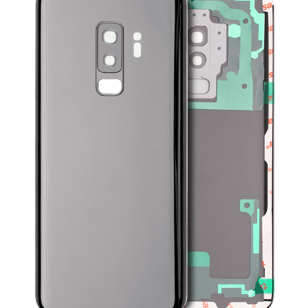 Samsung Galaxy S9 Plus İle Uyumlu Arka Kapak Camı Kamera Lensiyle  (Titanyum Grisi)