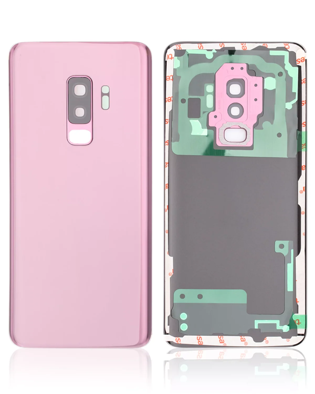 Samsung Galaxy S9 Plus İle Uyumlu Arka Kapak Camı Kamera Lensiyle Uyumlu (Service Pack) (Leylak Mor) - Görsel 2