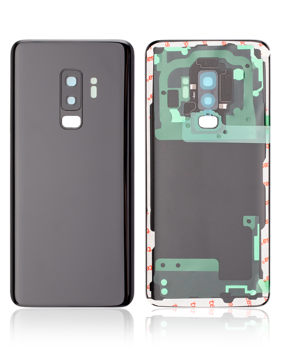 Samsung Galaxy S9 Plus İle Uyumlu Arka Kapak Camı Kamera Lensiyle Uyumlu (Servis Paketi) (Gece ​​Yarısı Siyahı) - Görsel 2