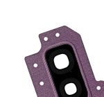 Samsung Galaxy S9 Plus İle Uyumlu Braketli Çerçeveli ekran Arka Kamera Lensi (Mor) - Görsel 2