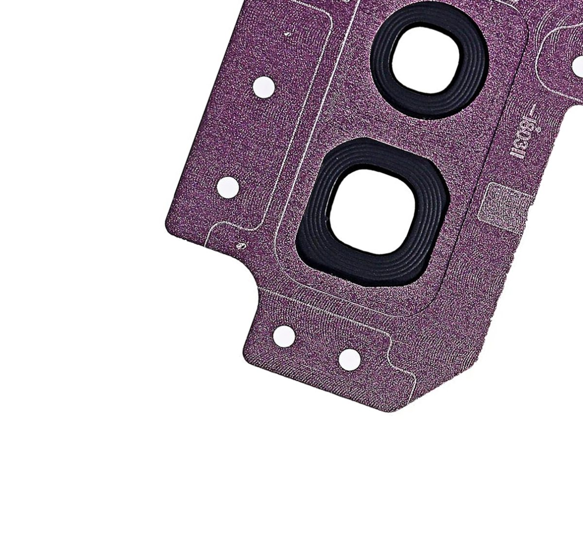 Samsung Galaxy S9 Plus İle Uyumlu Braketli Çerçeveli ekran Arka Kamera Lensi (Mor) - Görsel 5