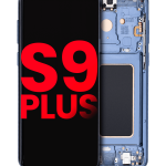 Samsung Galaxy S9 Plus İle Uyumlu İçin Çerçeveli ekran (Aftermarket Plus) (Mercan Mavisi)
