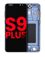 Samsung Galaxy S9 Plus İle Uyumlu İçin Çerçeveli ekran (Aftermarket Plus) (Mercan Mavisi)
