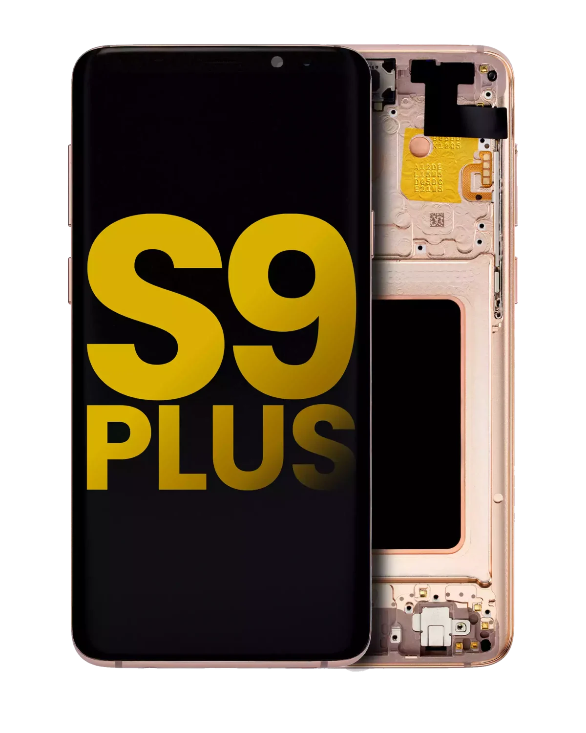 Samsung Galaxy S9 Plus İle Uyumlu İçin Çerçeveli ekran Orijinal (Sunrise Gold)  Orijinal Ekranı Uyumlu