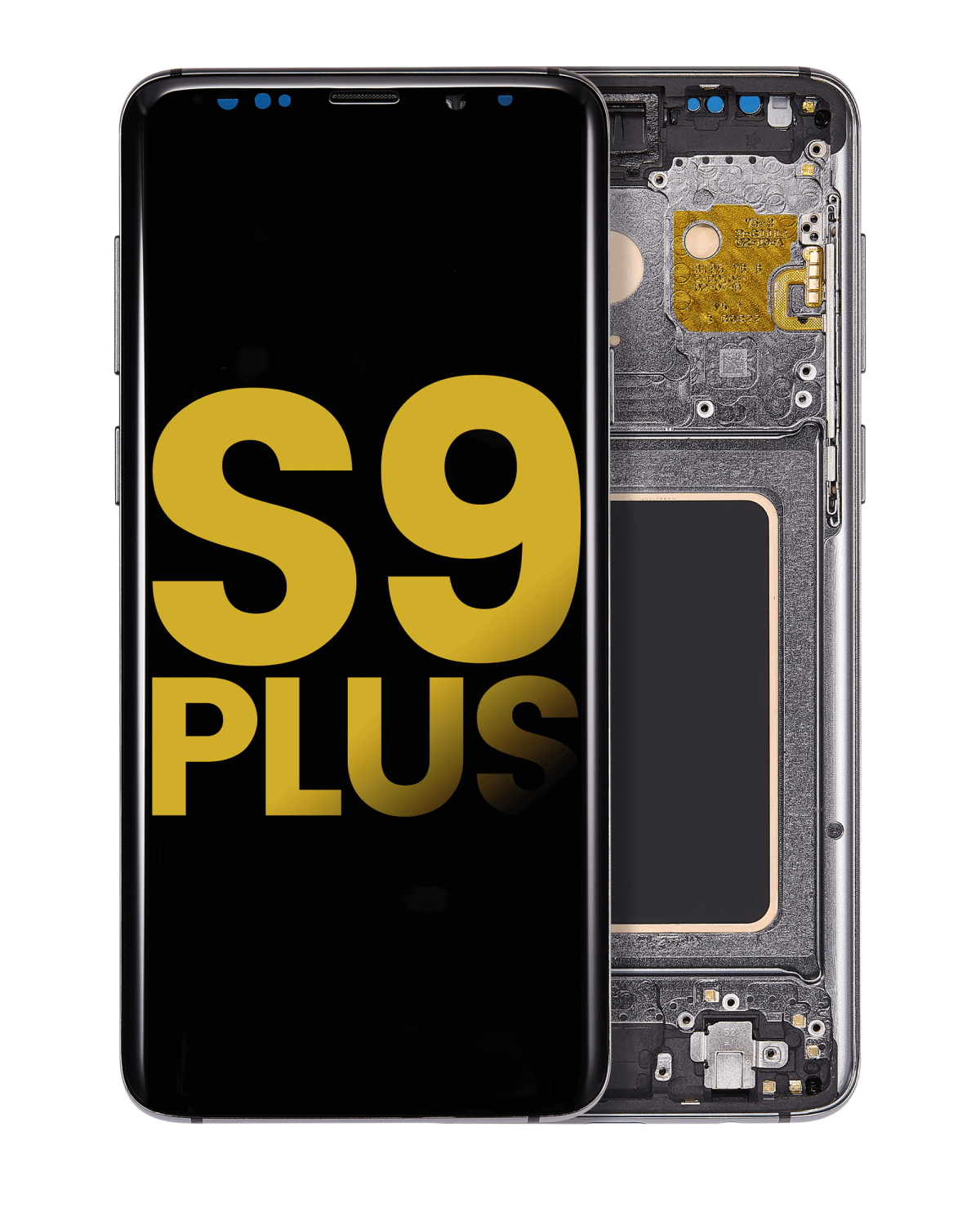 Samsung Galaxy S9 Plus İle Uyumlu İçin Çerçeveli ekran Orijinal (Titanyum Gri)  Orijinal Ekranı