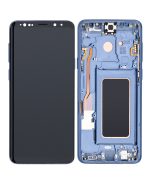 Samsung Galaxy S9 Plus İle Uyumlu İçin Çerçeveli ekran (Service Pack) (Mercan Mavisi)  Orijinal Ekranı - Görsel 2
