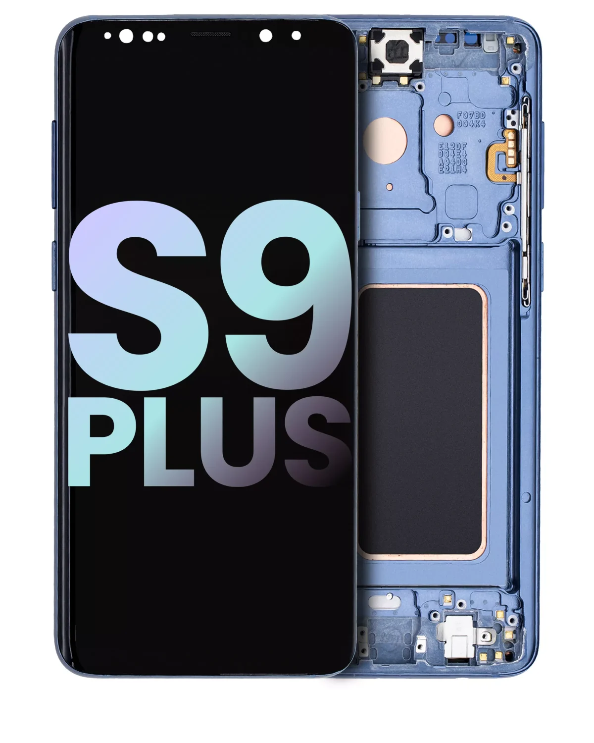 Samsung Galaxy S9 Plus İle Uyumlu İçin Çerçeveli ekran (Service Pack) (Mercan Mavisi)  Orijinal Ekranı