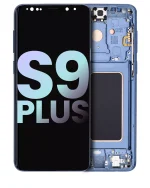 Samsung Galaxy S9 Plus İle Uyumlu İçin Çerçeveli ekran (Service Pack) (Mercan Mavisi)  Orijinal Ekranı